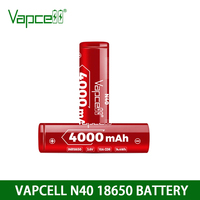 Vapcell N40 18650 4000mah 10A 3.6V Rechargable Li-ion Batteries INR18650 Lithium Battery for UAV Highest Capacity 18650 Battery