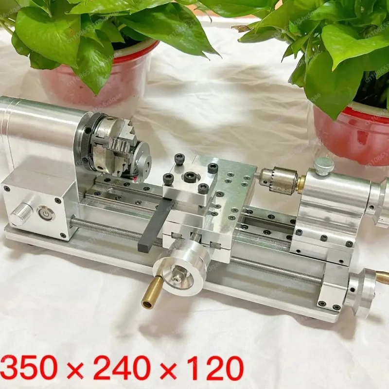 

DIY mini lathe can hold 3 to 33 carts Stainless steel, aluminum, iron, copper, through hole 10mm