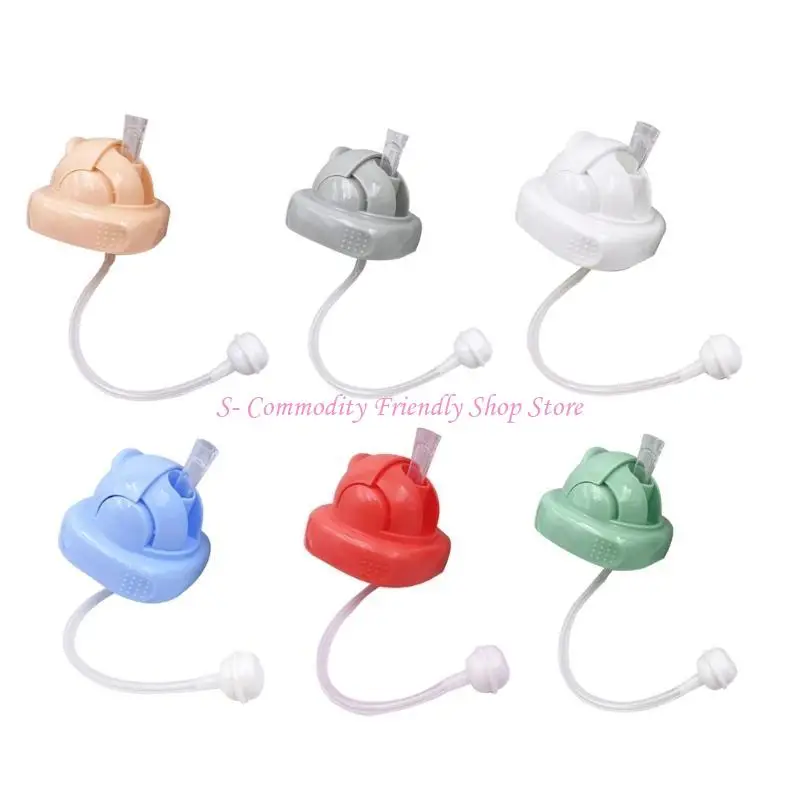 

85AE Milk Bottle Sippy Lid Baby Square Bottle Straw Water Cup Lid Convert Straw Lid Milk Bottle Accs for Glass Bottles