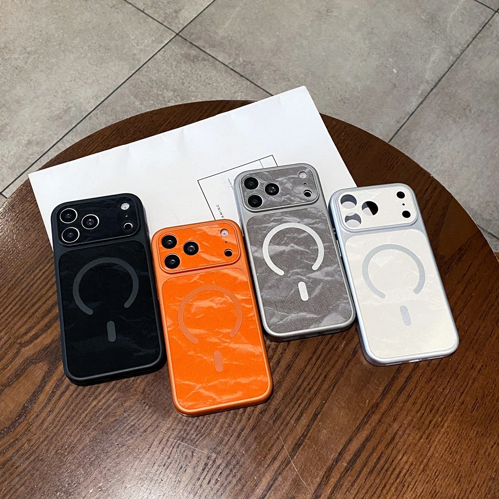 أنيق فاخر سنو ماونتن نمط الجلود الاصطناعية المغناطيسي نافذة كبيرة غطاء الهاتف القضية آيفون 17 16 15 14 13 برو ماكس #1