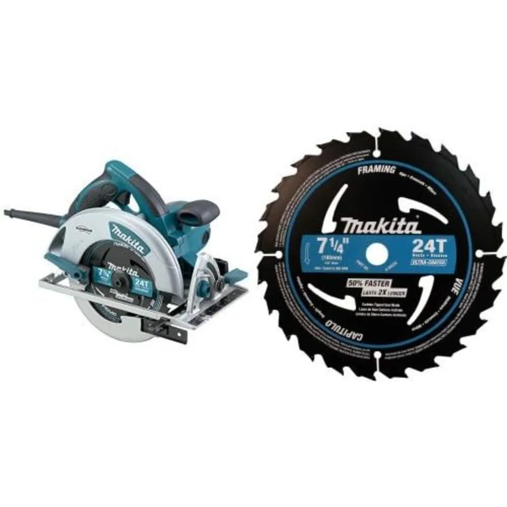 

5007MG Magnesium 7-1/4-Inch Circular Saw with 7-1/4" 24T Ultra-Coated Framing Blade, 10-Pack