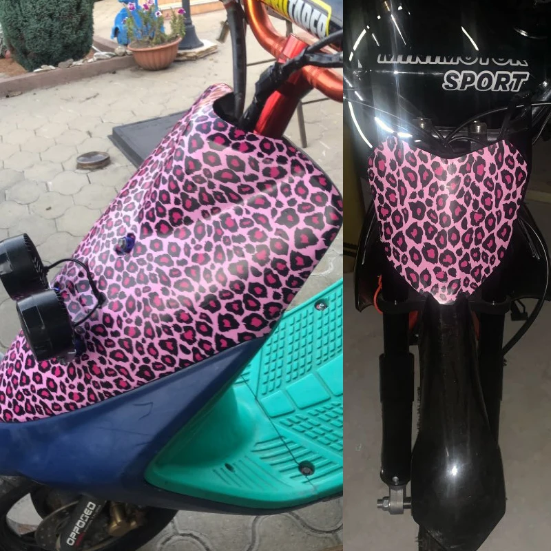 Premium Camouflage Pink Leopard Patterned Vinyl Wrap Film Roll DIY Self Adhesive Decal Sticker Car Wrapping Foil
