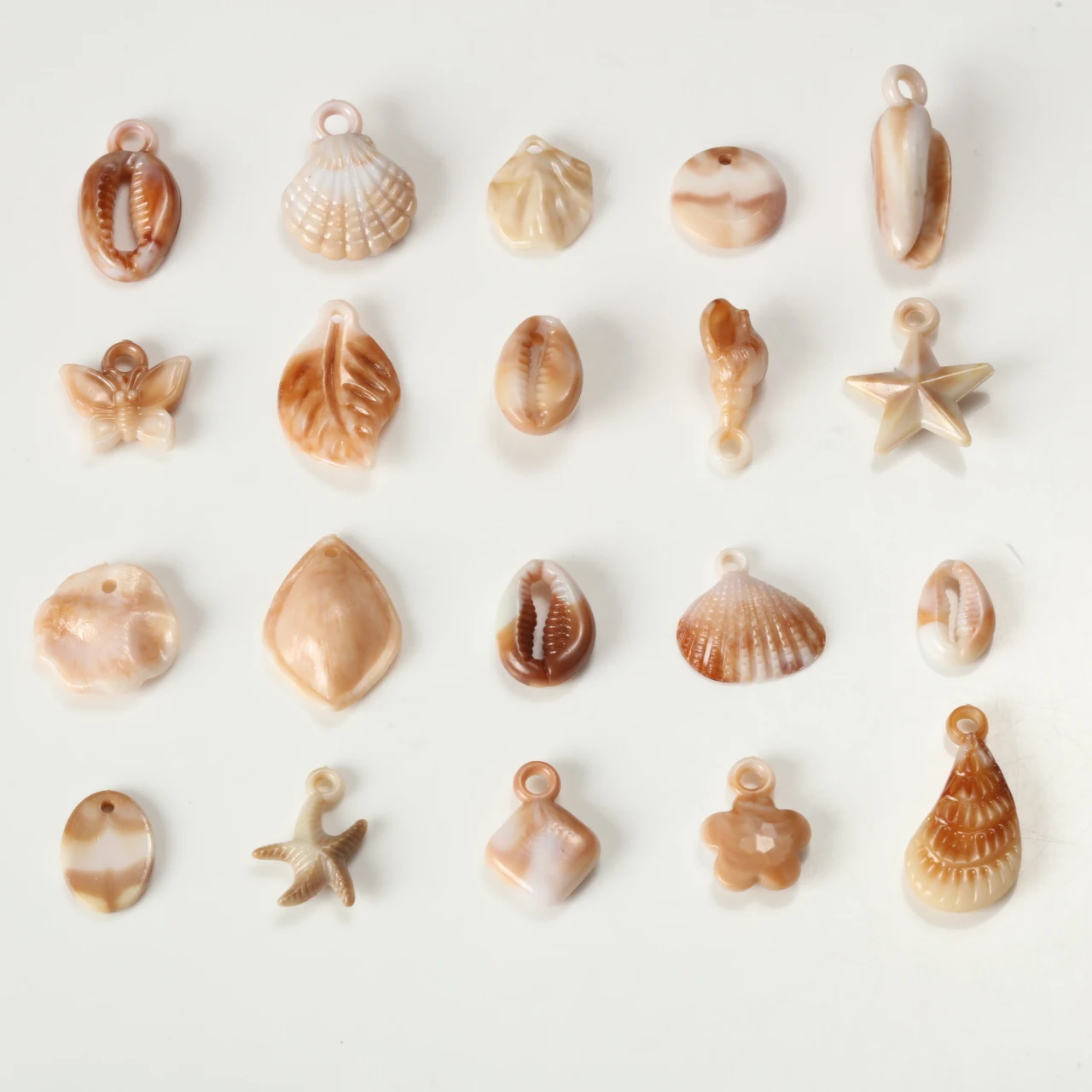New 100g Ocean Shell Conch Starfish Charms for Jewelry Making Necklace Key Chain Phone Chain DIY Materials Colorfast
