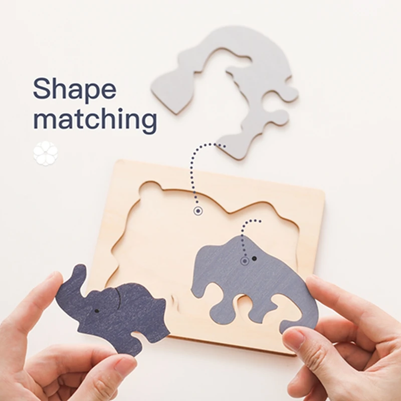 Animal Puzzle Montessori Toys Baby 0 12 Months Newborn Educational Children Toys Wooden Puzzle Board Game Puzzle 1 Years Old