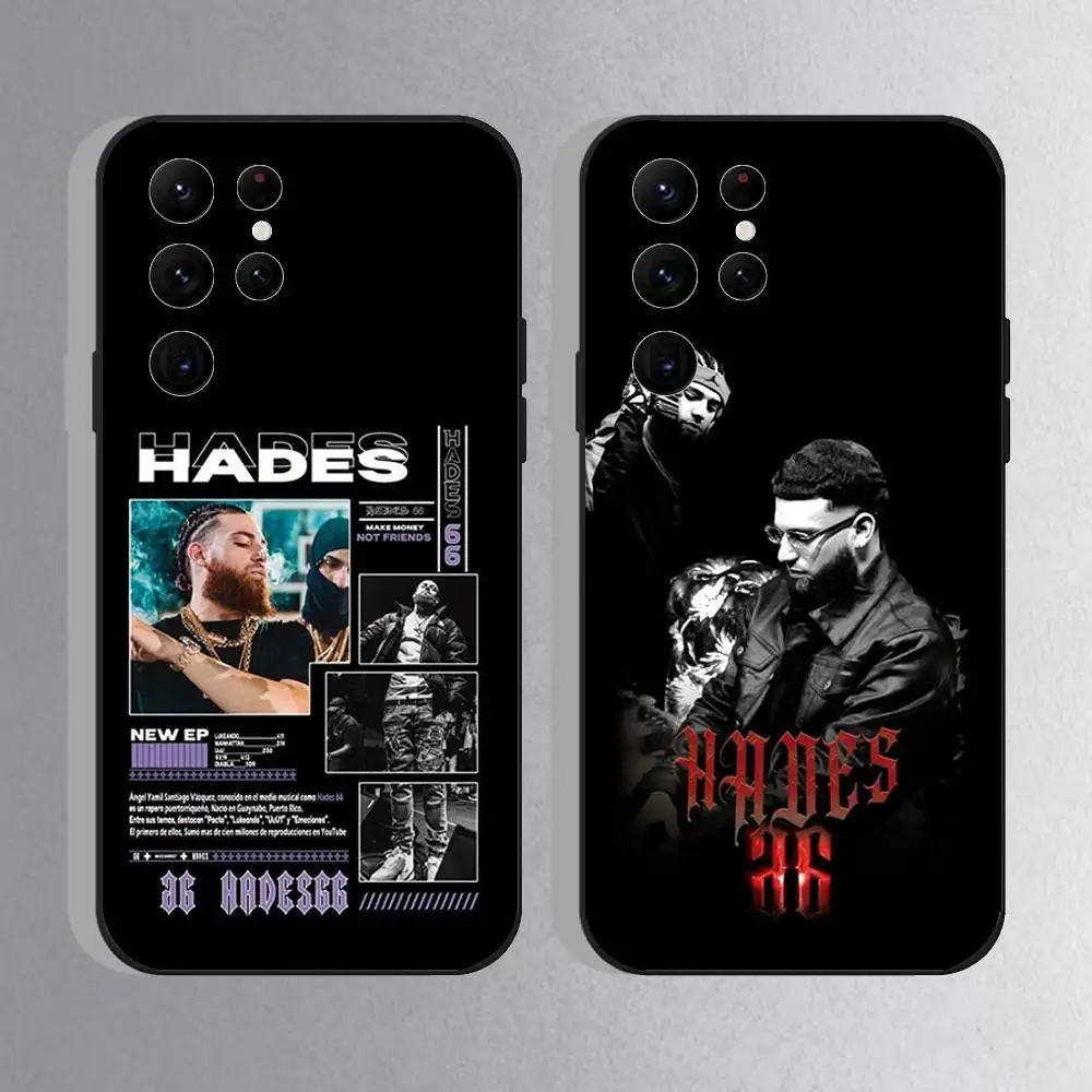 

Rapper Hades 66 Phone Case For Samsung S25,S24 Ultra,S20,S30 plus,S22 Plus,S23,Ultra 5G Silicone Black Shell