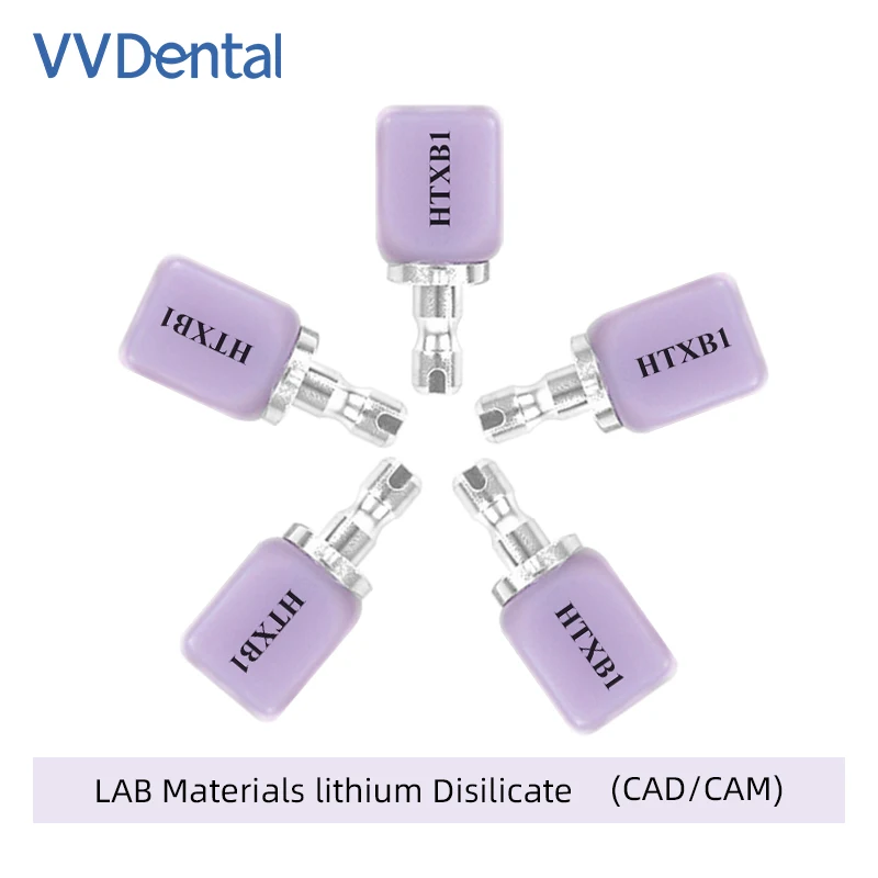 

5Pcs/Pack Lithium Disilicate Dental Glass Ceramic Blocks C14 HT/LH/MT/MO – CAD CAM Compatible with Sirona Milling Systems