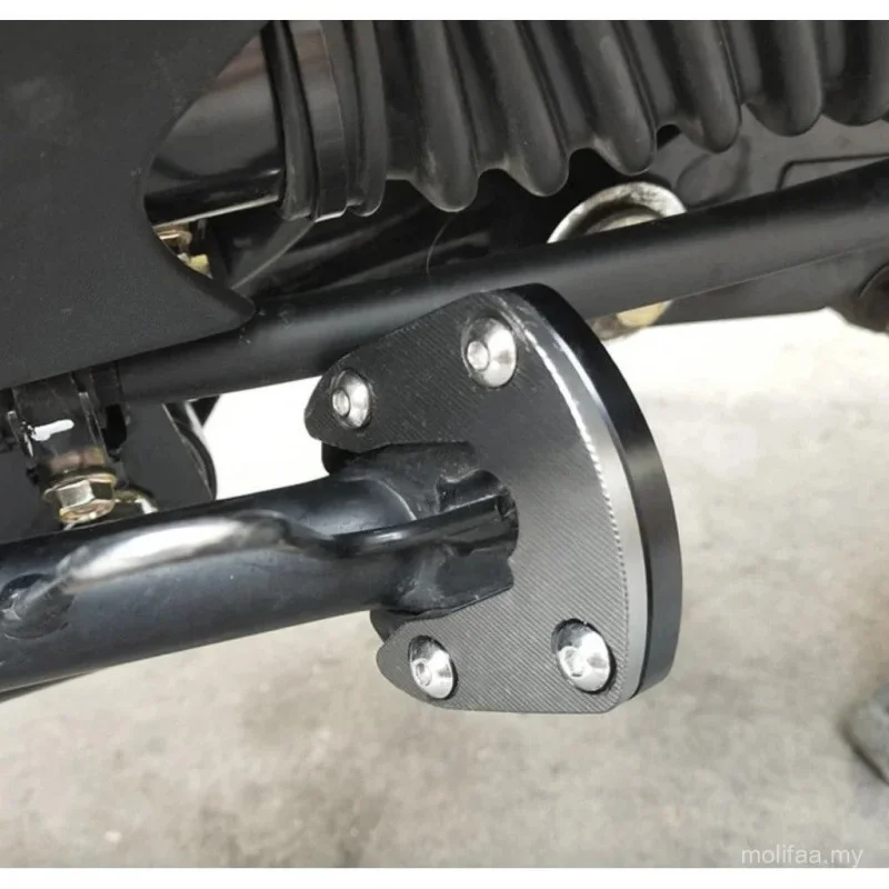 For SYM DRG BT 158 150 Husky ADV 150 Motorcycle CNC Kickstand Enlarger Support Foot Side Stand Extension Plate Accessories view 5