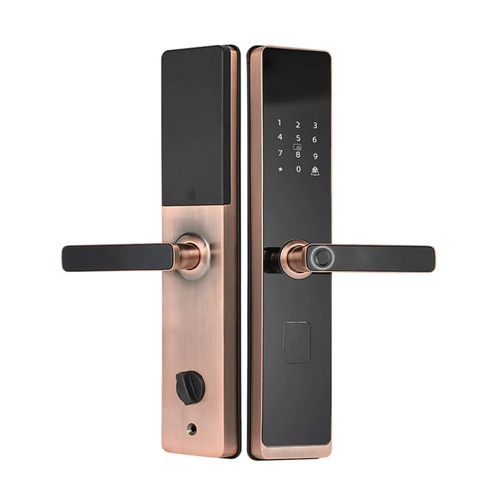 

Биометрический бесконтактный дверной замок с различными методами открывания, умный дверной замок с оповещением о низком заряде батареи, бесконтактная карта, аварийное питание