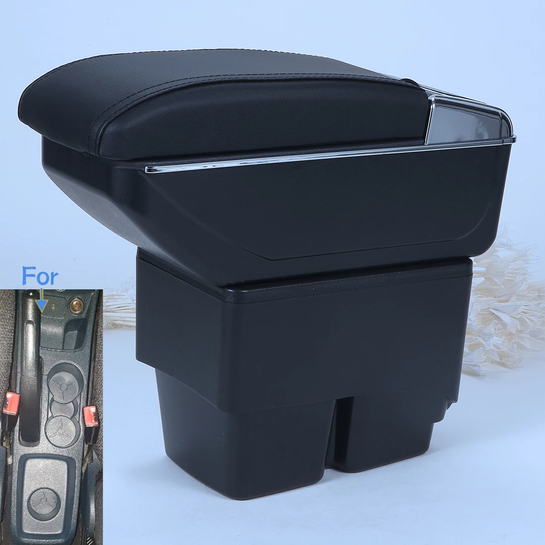 

Для Ford Fiesta Подлокотник Для Ford Fiesta MK7 Автомобильный подлокотник 2009-2017 Ящик для хранения Детали интерьера Аксессуары легкая установка