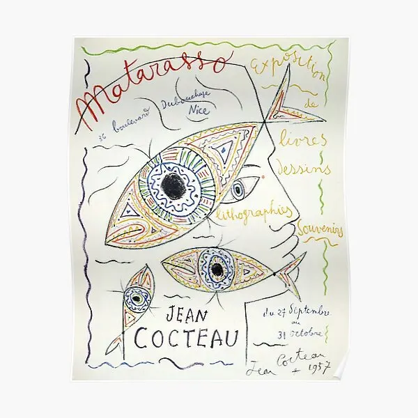 Плакат Jean Cocteau с художественным рисунком, винтажный домашний декор для комнаты с забавным принтом, без рамки