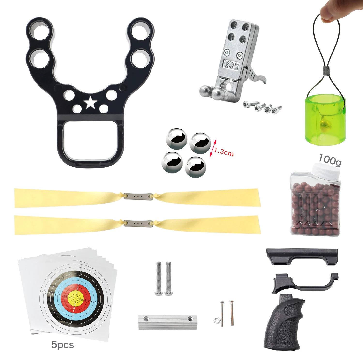 

Высококачественные металлические аксессуары для охотничьих рогаток на открытом воздухе, профессиональная стрельба из рогатки, аксессуары для стрельбы своими руками