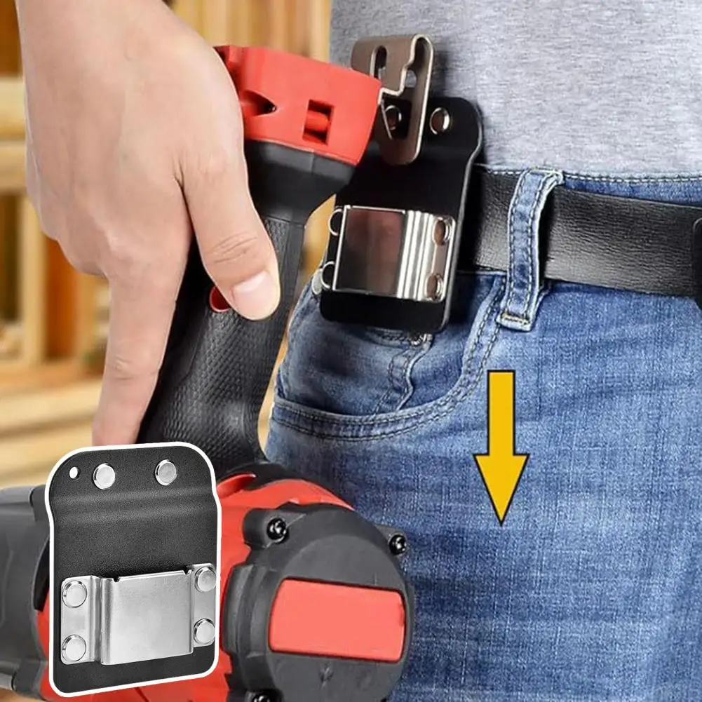 

Electric Drill Belt Clip Universal Tape Measure Holster Measuring Tape Holder Tools Belt Loop Handymen Carpenters Electricians