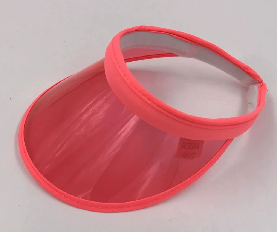 Modische Sommer-Outdoor-Sport-Sonnenschutzkappe Unisex Transparenter Plastik-Visor-Hut Bonbonfarbener PVC-Sonnenschutzhut UV-Schutzhut – Detail 12
