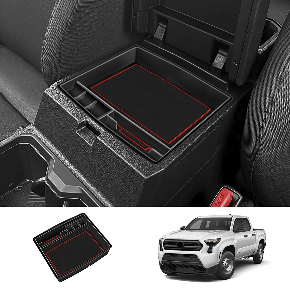 

For Toyota Tacoma 2024 Car Center Console Organizer Armrest Storage Box Central Pallet Sundries Container Holder Tray Interior Modification Accessories Styling Part