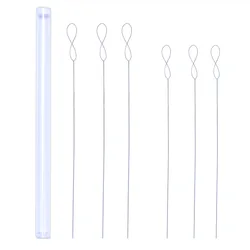 0.2-0.5mm Stainless Steel Big Eye Beading Needles Easy Thread String Cord Pins for Beads Pearls Jewelry Making Sewing Tool