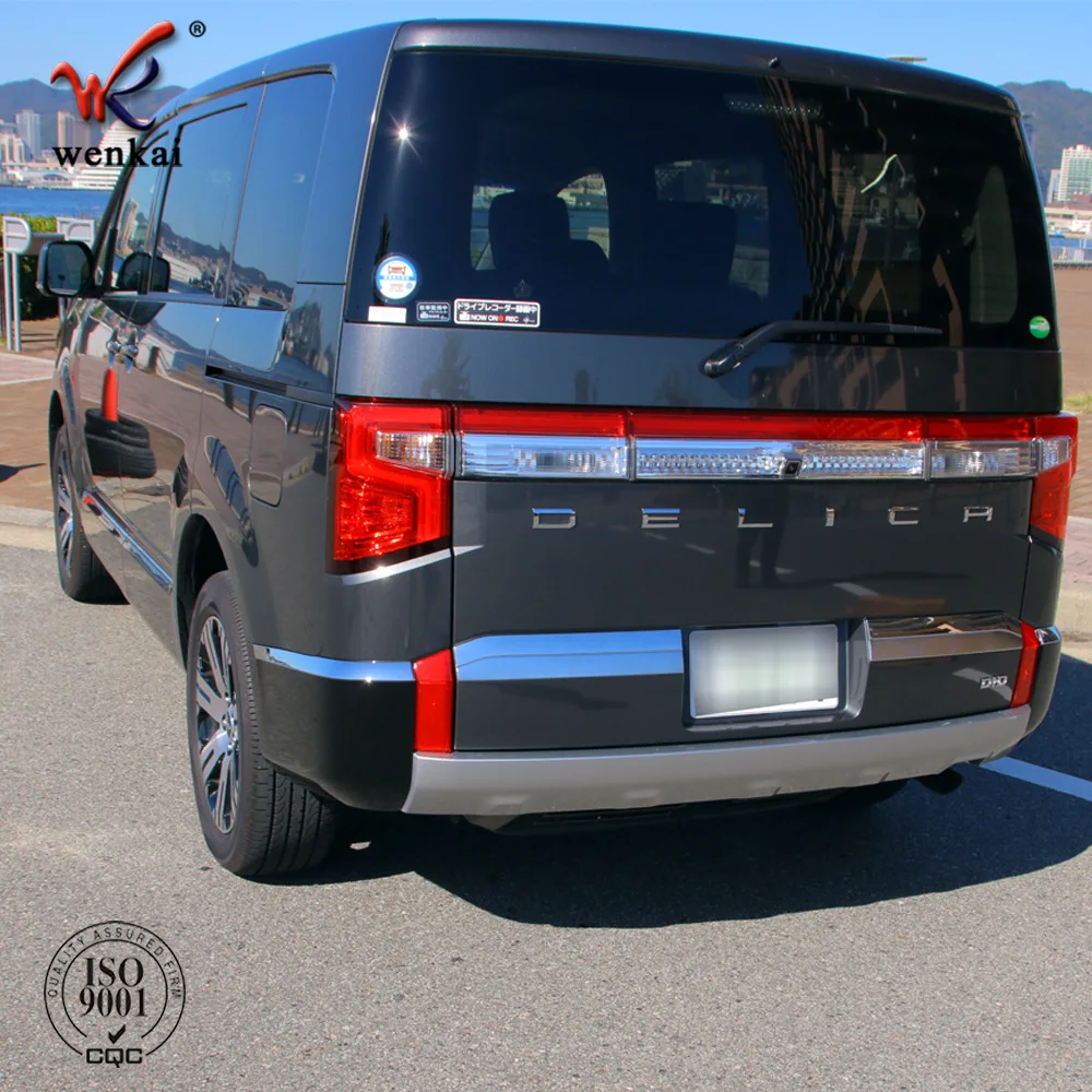 Exterior ABS Chrome Rear Door Trunk Strip Tailgate Edge Moulding Trims Cover for Mitsubishi Delica D5 2020 2021 2022