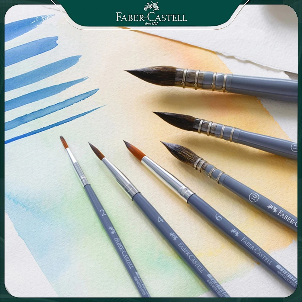 6PCS/Set Faber-Castell Watercolor Brushes Watercolor Paint Painting Tools for Professional Painting Art Supplies