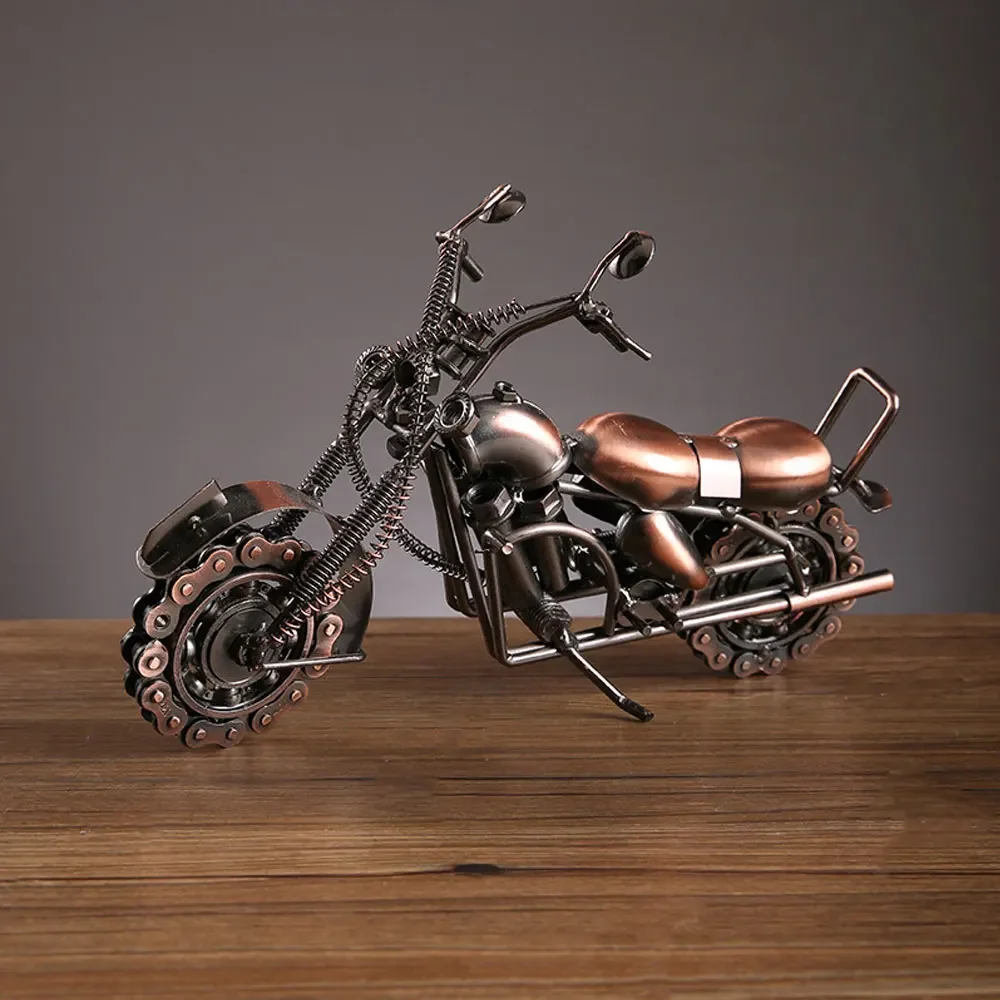 

Retro Iron Motorcycle Ornament Motorcycle Model Home Ornament Metal Art Sculpture Toy Car Children's Birthday Gift Collection