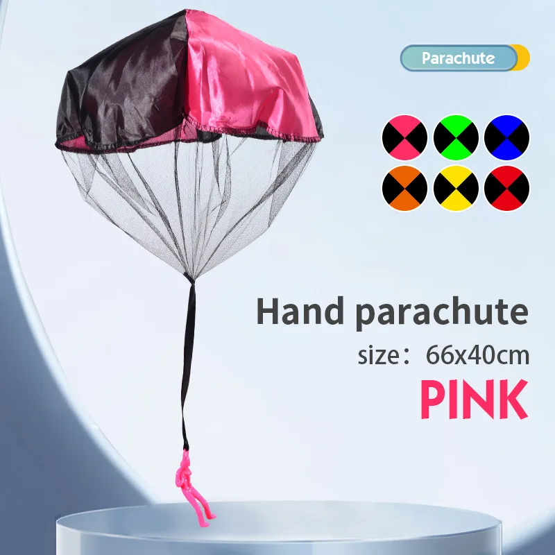 1pcs มือโยนร่มชูชีพเด็กกลางแจ้งของเล่นตลกเกมเล่นของเล่นเด็ก Fly Parachute กีฬา MINI ทหารของเล่น