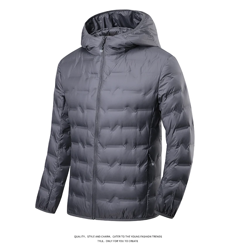 EUMERGX Herren Daunenjacke Winter Warme Entendaunen Leichte Polsterjacke Camping Klettern Trekking Graphen-Futter Mantel – Detail 19