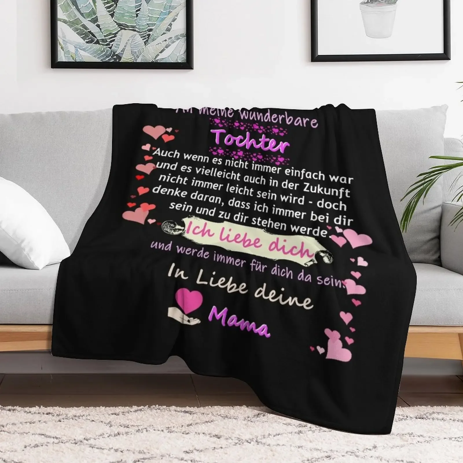 Wonderful daughter-mother saying Throw Blanket blankets and throws Bed linens Single Blankets