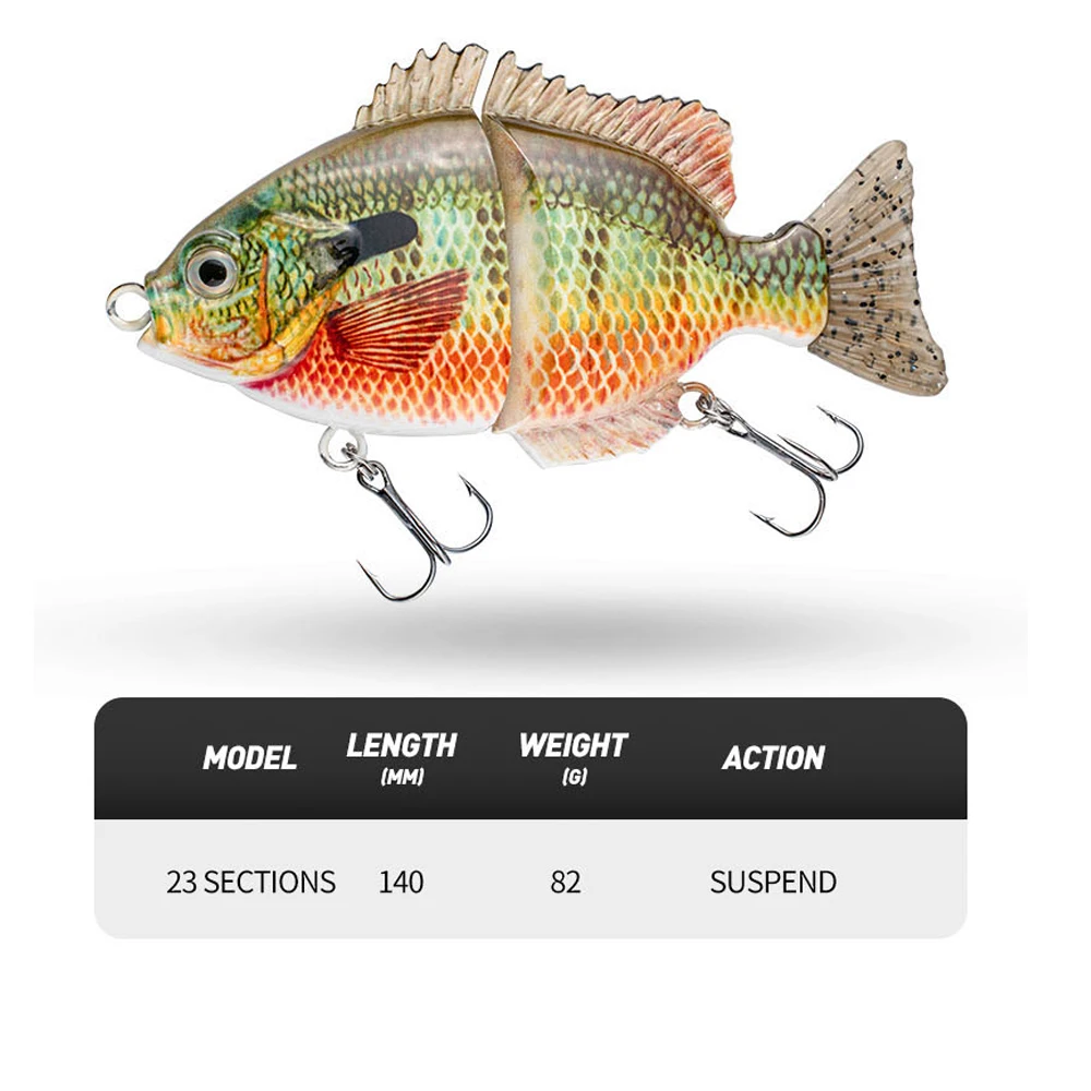 Swimbait articulado Bionic – Señuelo suspensión para lucio 140mm - imagen 5