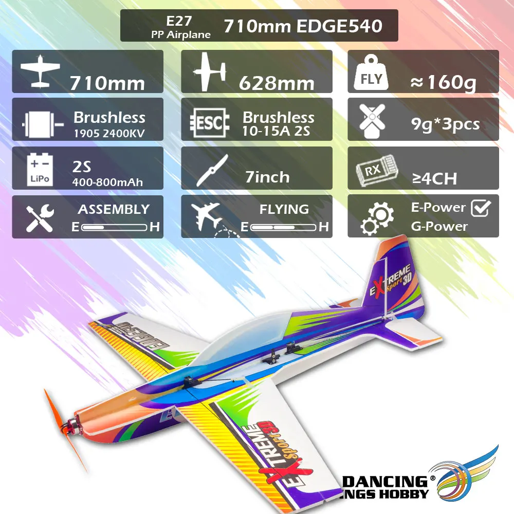 Echte Falke 3d fliegende Schaum pp rc Flugzeug xtreme Sport flugzeug Modell 710mm(28 ") Spannweite Kit Hobby Spielzeug leichteste Innen außen – Detail 3