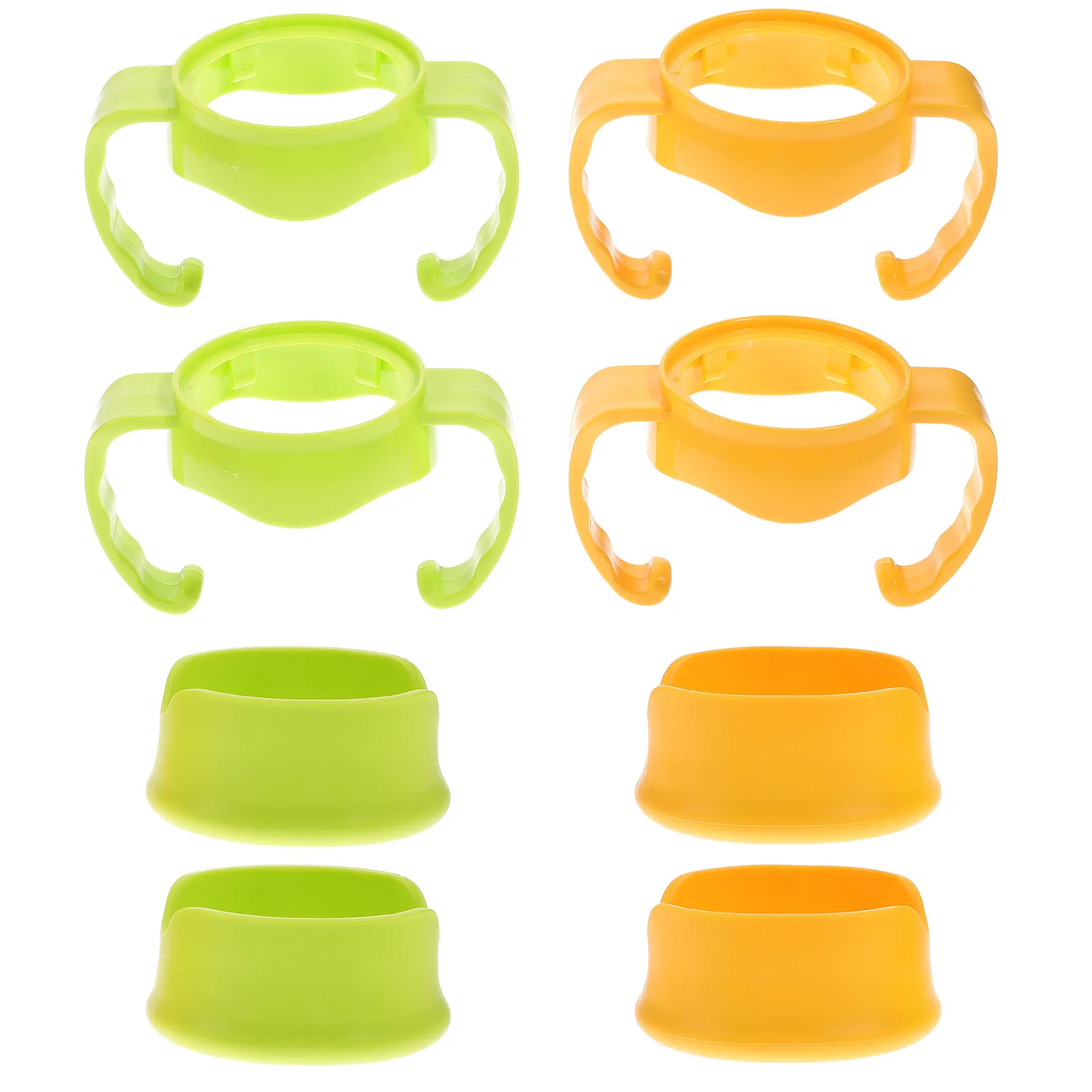 

4 комплекта силиконовых держателей для детских бутылочек с эргономичной ручкой, легко устанавливаемые, с удобным захватом, для кормления младенцев