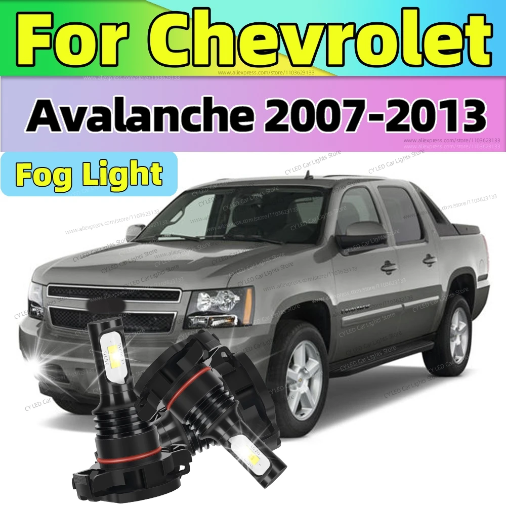 

For Chevrolet Avalanche 2007 2008 2009 2010 2011 2012 2013 Front LED Fog Lights Bulbs 80W Super Bright 6000K Auto Fog Lamp 12V