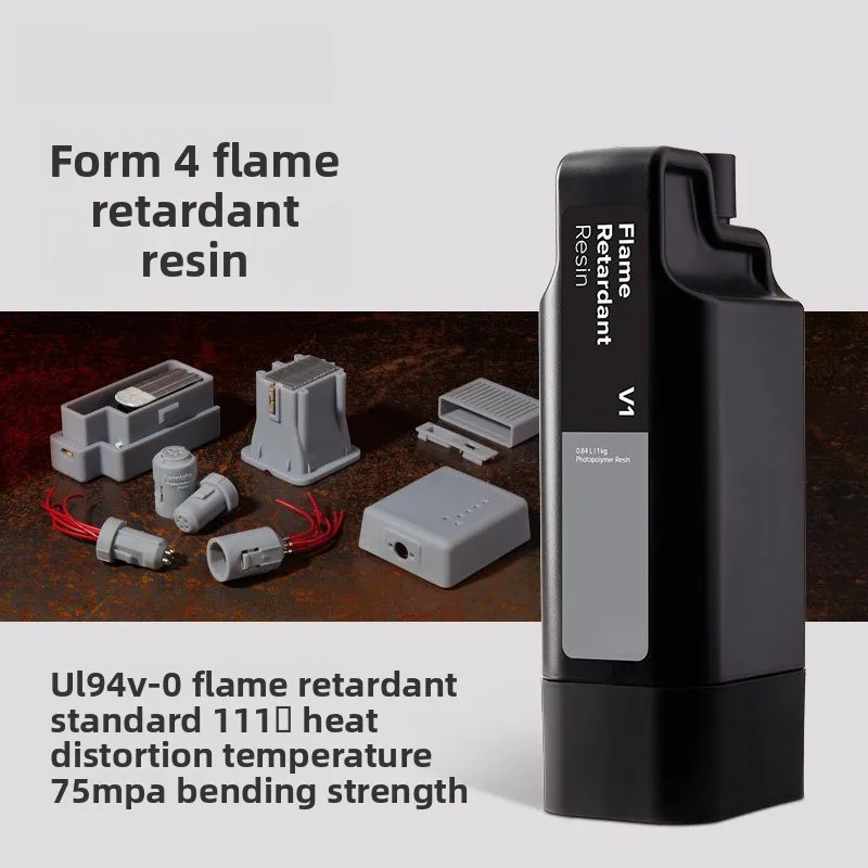 0.84L Engineering‑Grade Flame‑Retardant Photopolymer Resin Light‑Curing Compatible with Form 4 SLA Printer for Prototype Making