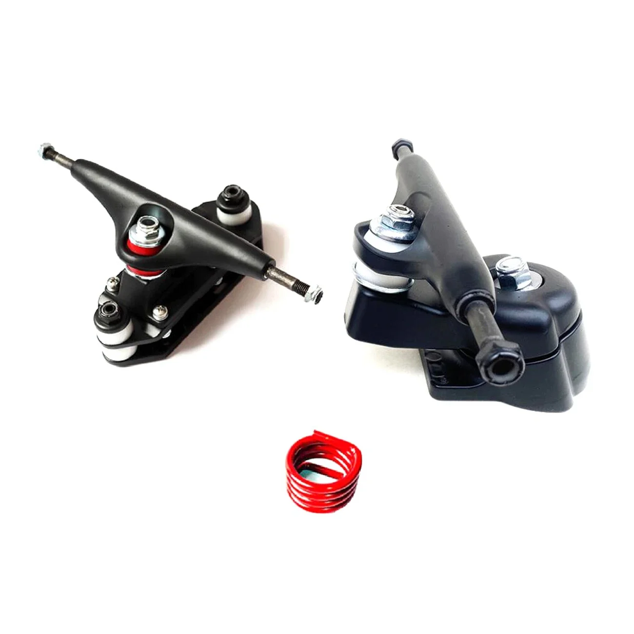 

Land Surfboard Trucks for Yow Meraki System Enhanced Edition Front and Rear Trucks,Black+Red Spring