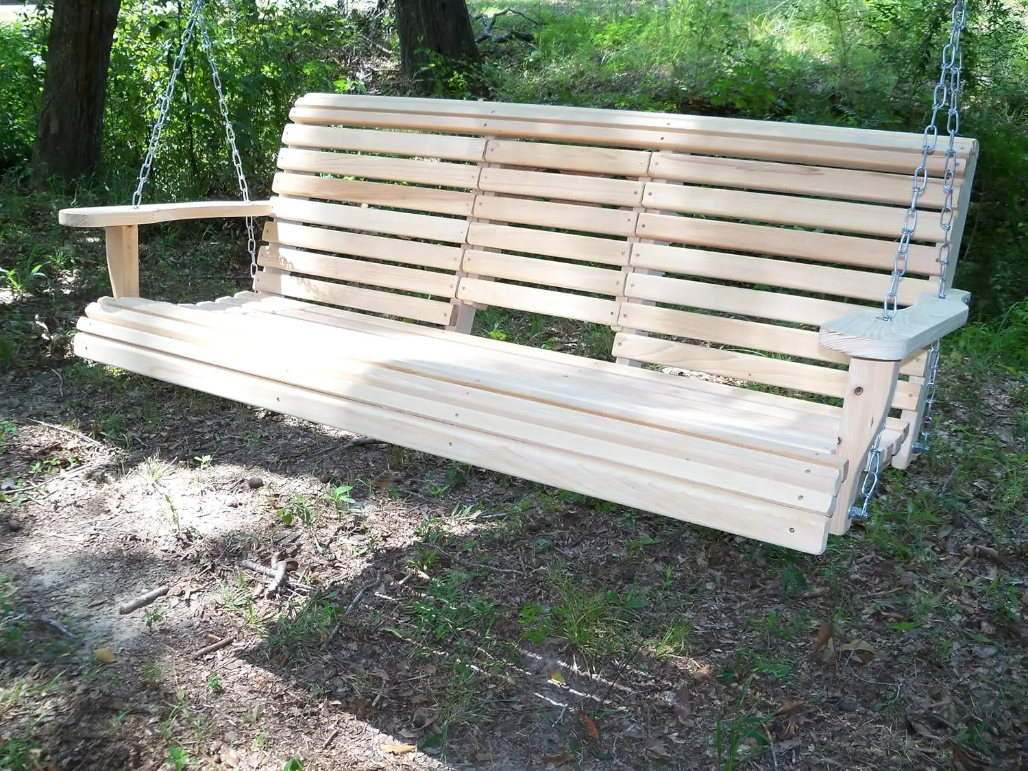 5FT Cypress Porch Swing with Flip Console Made in Louisiana USA with Hanging Hardware Included, Customized