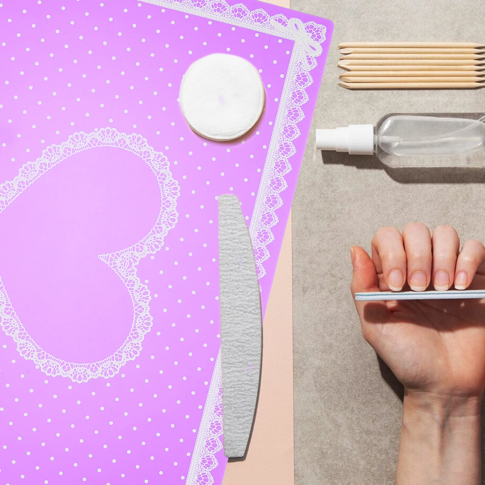 

Purple Silicone Nail Art Pad Heart Shape Professional Manicure Arm Wrist Rest Cushion Salon Accessory Arm Rest Pad