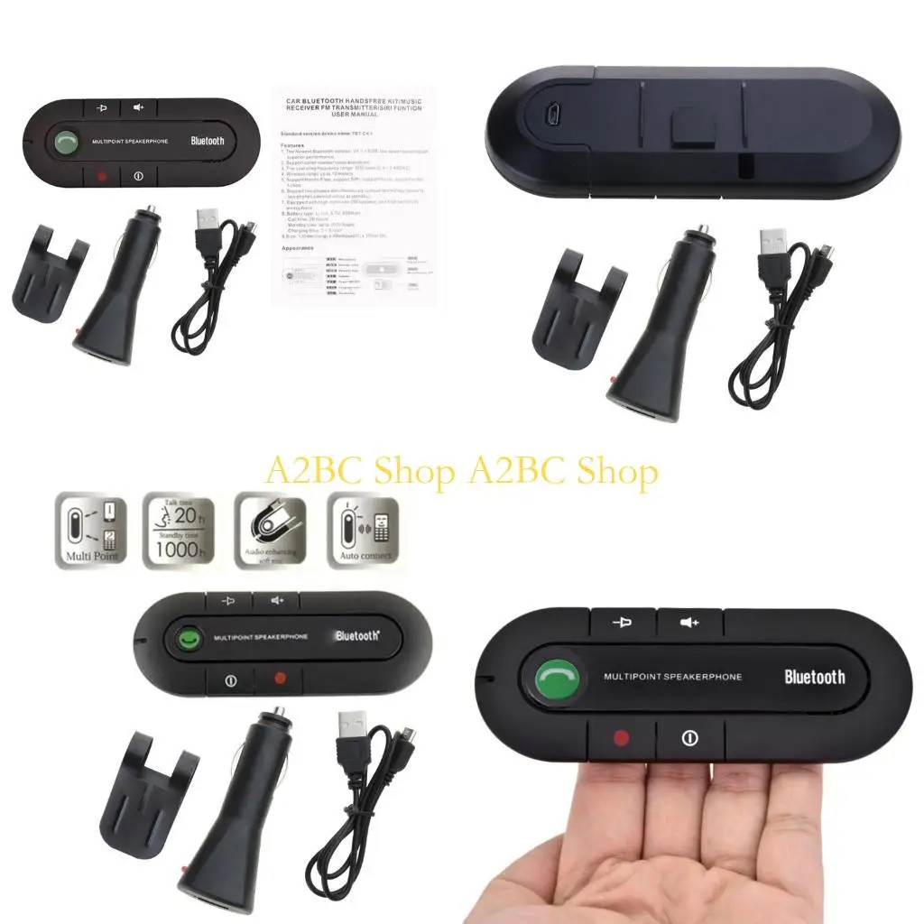 

A2BC Bluetooth-compatible Car Handsfree Speakerphone Wireless with Microphone