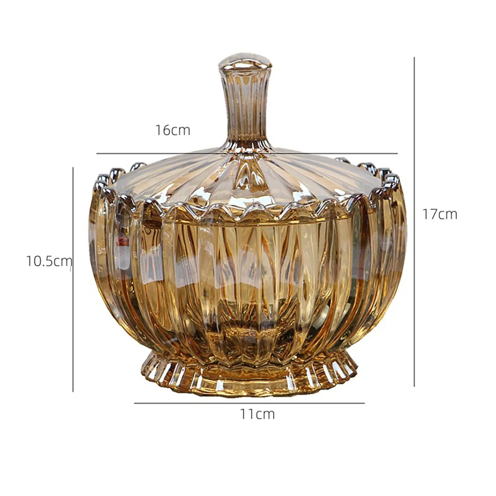 Multifunctional Jewelry Storage Case Ornament Dustproof Glass with Lid Containers for Candy Hair Accs Cosmetic Vanity Shelf