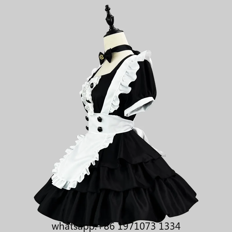 Japanese Anime Cosplay Costume High Quality Black White Maid Outfit Apron Dress Plus Size Women Sexy Lingerie Stage Uniform New