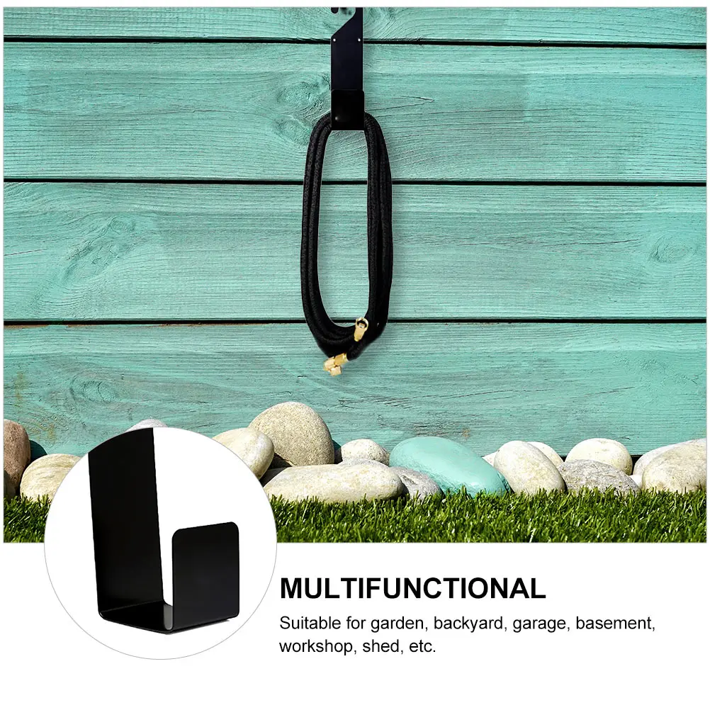 

Outdoor Hook Garden Hose Pipe Wall Mount Rack Ordinary Mounted Hooks Black Carbon Steel Hanging