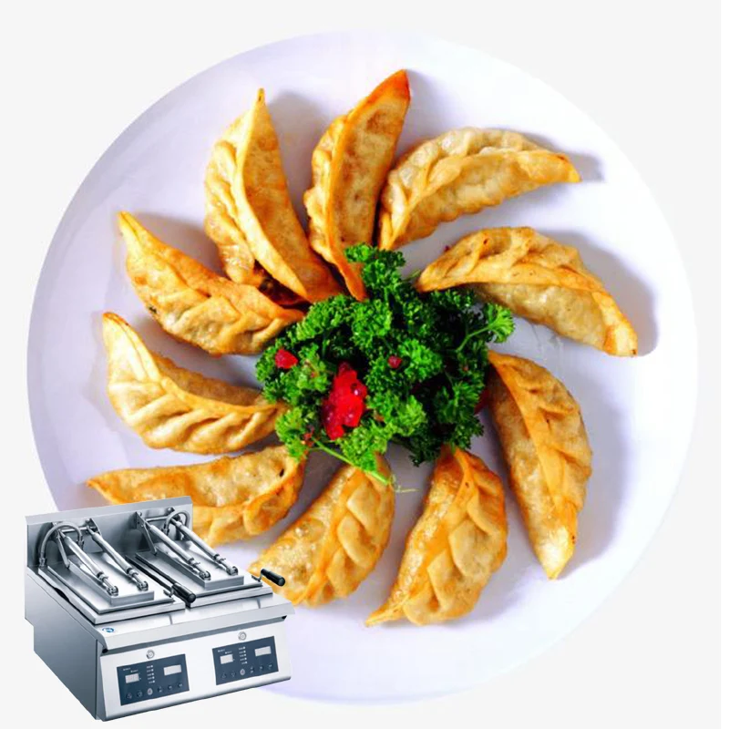 

Машина для приклеивания горшков, коммерческая электрическая сковорода с горячей водой, квадратная, полностью автоматическая настольная сковорода для блинов, киоск для жареных пельменей, плита