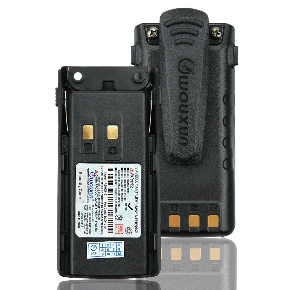 

Original Wouxun 7.4V 2000mAh 1A32KG-7 1A20KG-7 Li-ion Battery for KG-UV9D KG-UV9D Plus Two Way Radios Battery with Belt Clip