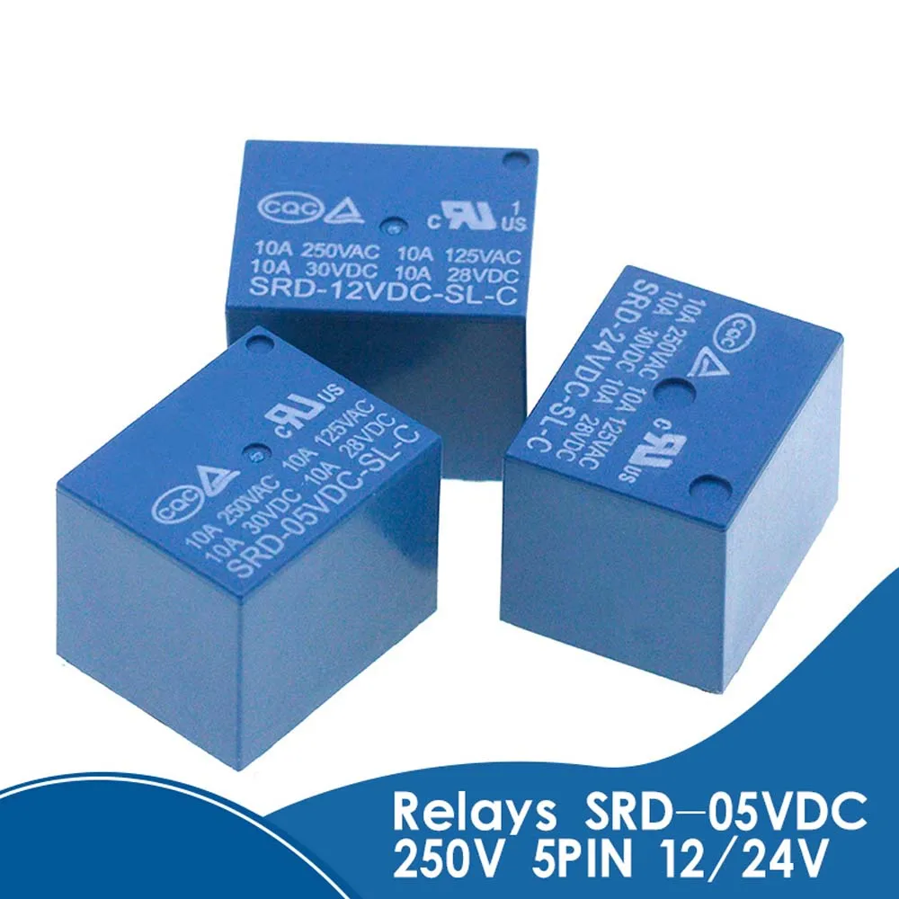

Мини SRD-05VDC-SL-C SRD-06VDC-SL-C 3 В 5 В 6 В 9 В 12 В 24 В 48 В 10 А умный электронный релейный модуль SRD-03VDC-SL-C силовые реле