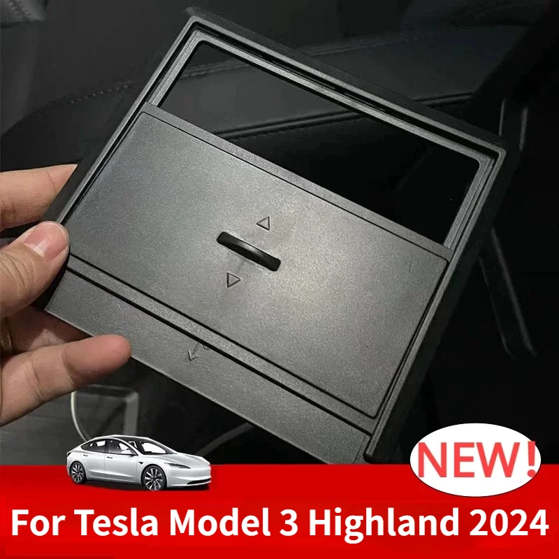 

Скрытый контейнер для хранения Tesla Model 3 Highland 2024, органайзер для центральной консоли, подлокотник, контейнер для хранения, аксессуары для салона автомобиля