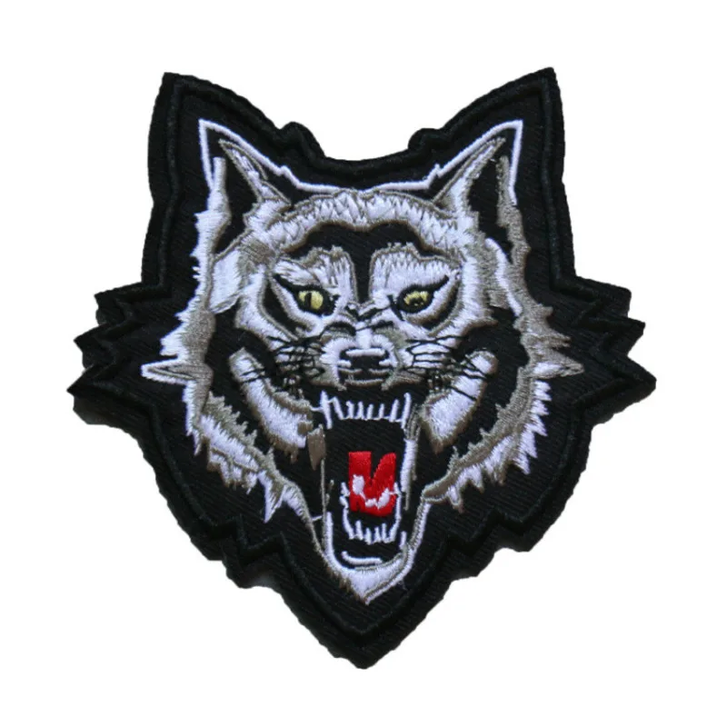 1PCS Punk Wolf Series Patches for Clothes Animal Sticker On Clothing Diy Patch Cool Coat Appliques Garment Decor Parches