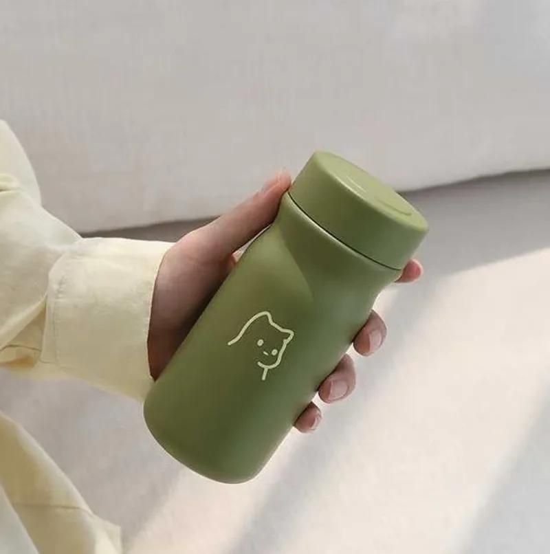 

320ml New High-value Stainless Steel Cute Pocket Thermos Bottle Mini Cup Student Small Portable Water Cup