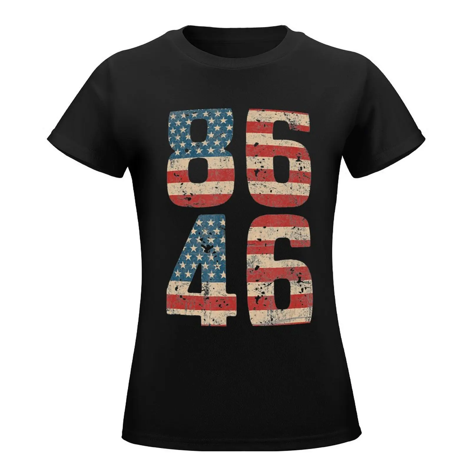 86 46 Impeach Biden 46 Vintage Distressed 8646 Anti Biden T-Shirt summer tops tops graphics graphic t-shirts for Women