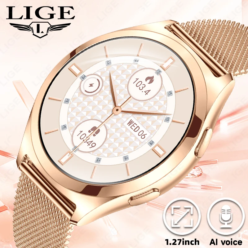 

New Luxury 1.27'' HD Screen Smart Watch Men Bluetooth Call IP68 Waterproof Sports Bracelet Health Monitor Ladies Smartwatch 2026