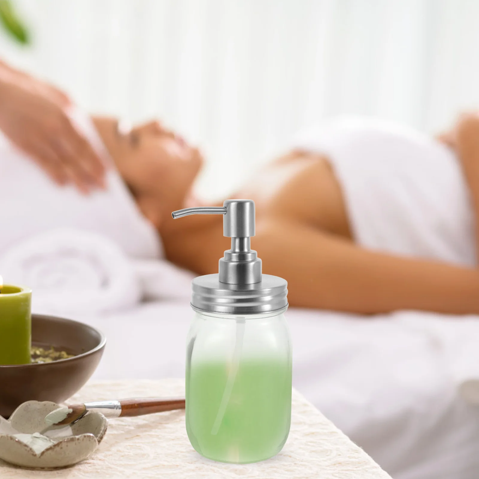 500 ml lotiondispenser glas roestvrij staal perstype pomp voor handzeep shampoo etherische olie keuken badkamer hotelgebruik