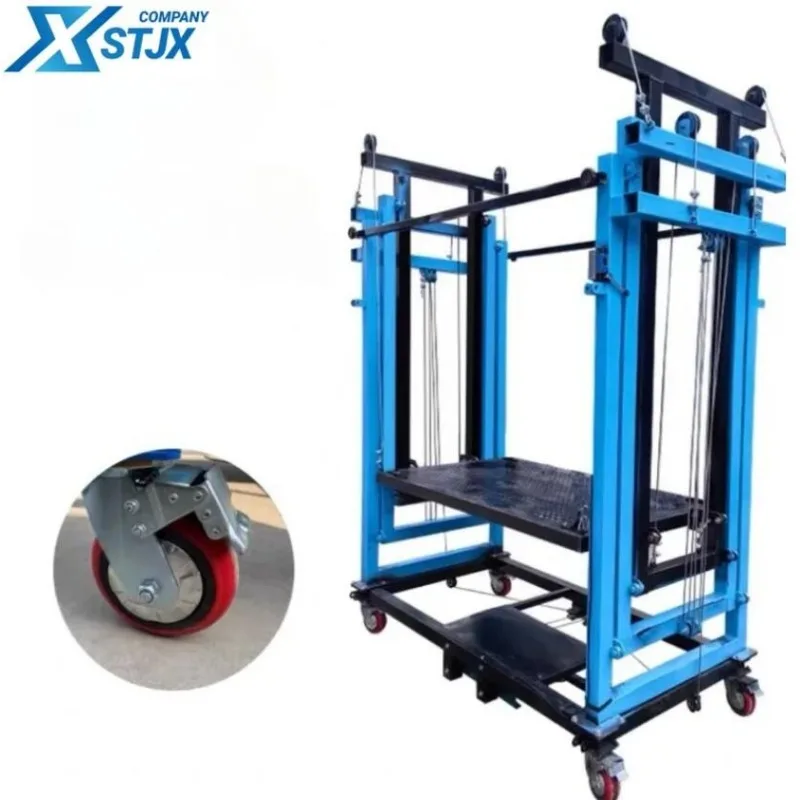 Electric scaffolding indoor and outdoor construction site decoration folding remote control automatic lift