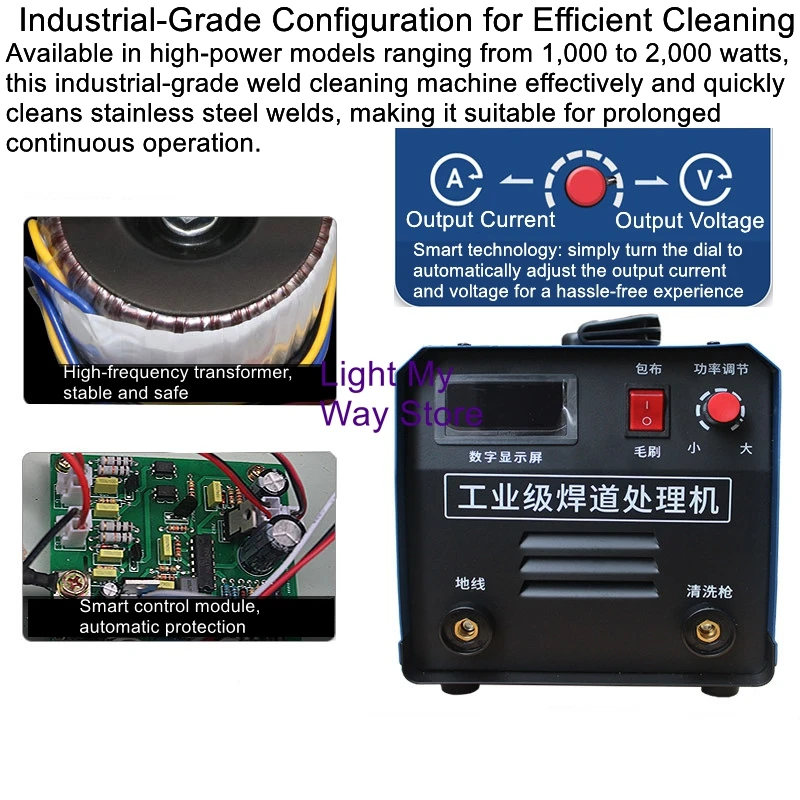 Brush-Type Weld Bead Finisher, TIG Weld Bead Cleaning and Polishing Machine, Stainless Steel Black Spot Weld Cleaning Machine