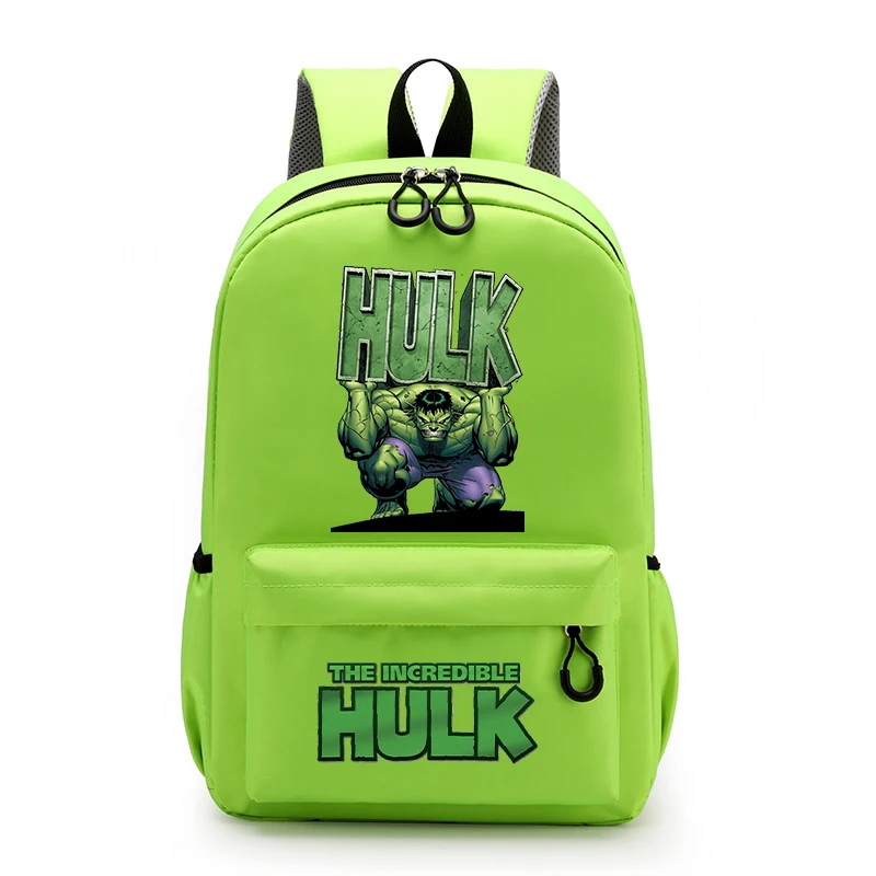 Hulk Marvel Kids Student School Bags Movie Cartoon Printing Children Backpack Teenager School Supplies Knapsack Anime Cute Gifts