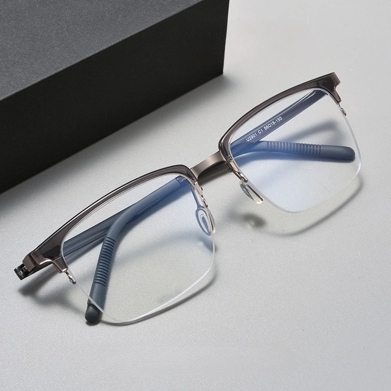 

56mm men's large-frame TR eyeglass frame, ultra-light plastic steel prescription glasses, custom anti-blue light reading glasses